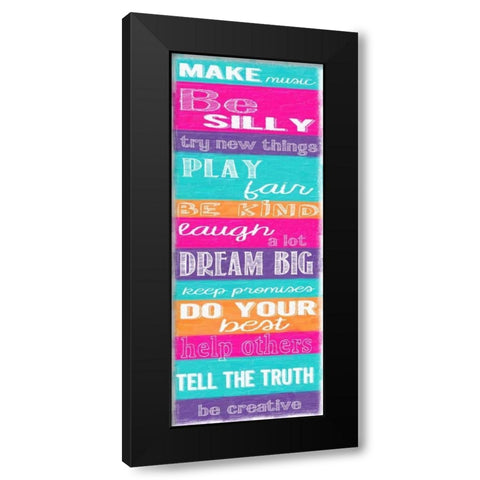 MAKE MUSIC STRIPE Black Modern Wood Framed Art Print by Greene, Taylor