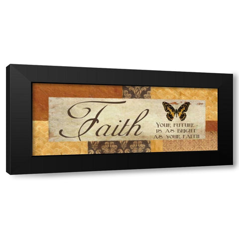 FAITH YOUR FUTURE Black Modern Wood Framed Art Print with Double Matting by Greene, Taylor