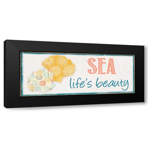 SEA Black Modern Wood Framed Art Print with Double Matting by Greene, Taylor