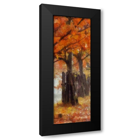 AMBER TRAIL PANEL I Black Modern Wood Framed Art Print by Greene, Taylor