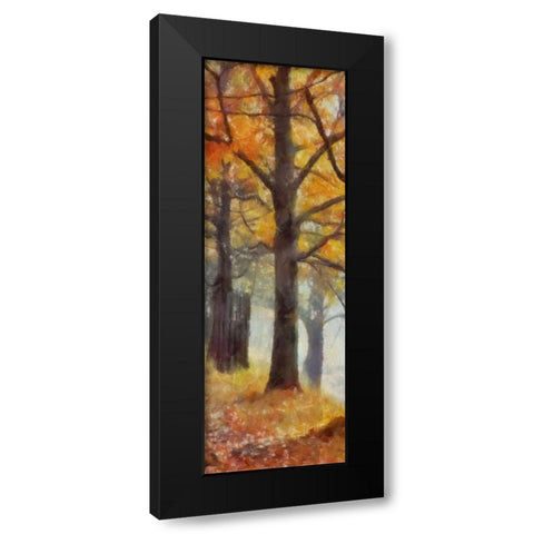 AMBER TRAIL PANEL II Black Modern Wood Framed Art Print by Greene, Taylor