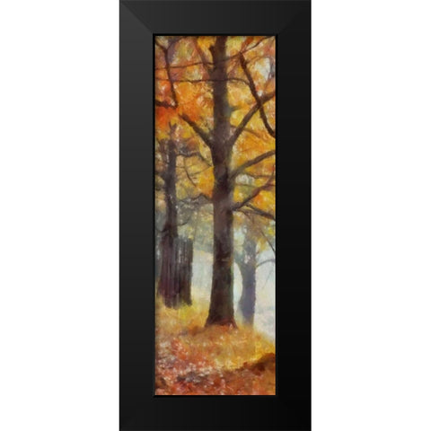 AMBER TRAIL PANEL II Black Modern Wood Framed Art Print by Greene, Taylor
