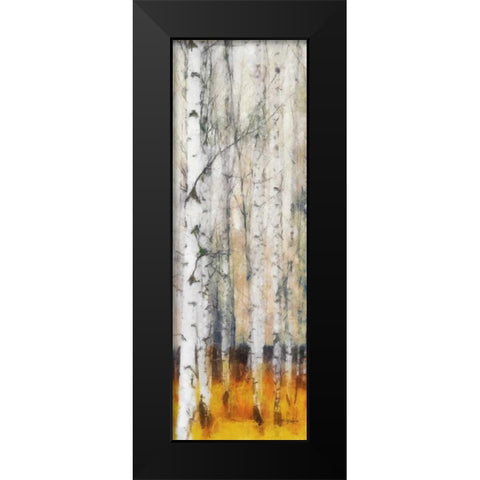 SAFFRON TIMBER PANEL I Black Modern Wood Framed Art Print by Greene, Taylor