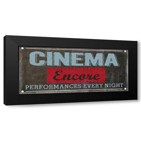 CINEMA ENCORE Black Modern Wood Framed Art Print with Double Matting by Greene, Taylor