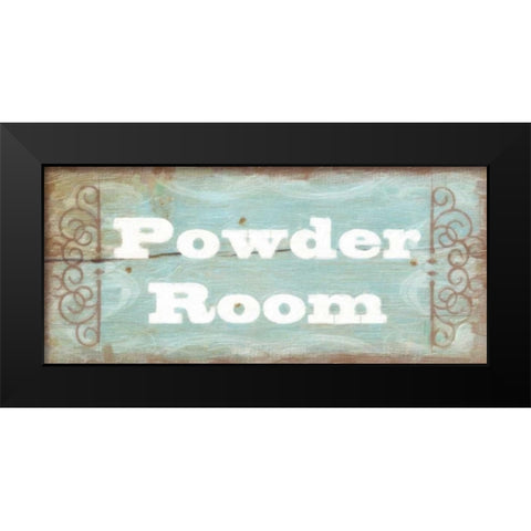 Powder Poom Black Modern Wood Framed Art Print by Greene, Taylor