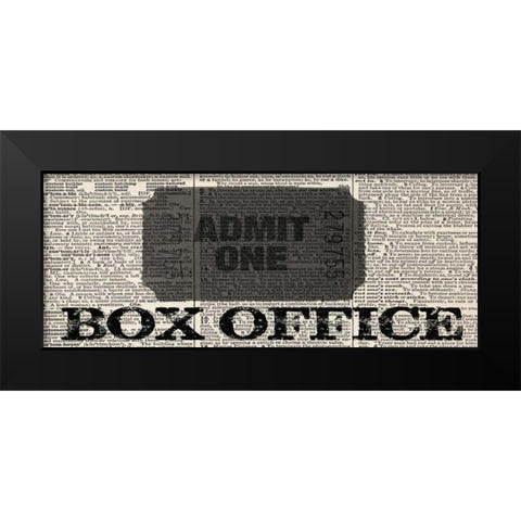 BOX OFFICE PANEL Black Modern Wood Framed Art Print by Greene, Taylor