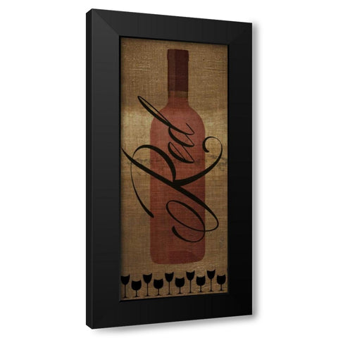 RED WINE Black Modern Wood Framed Art Print by Greene, Taylor