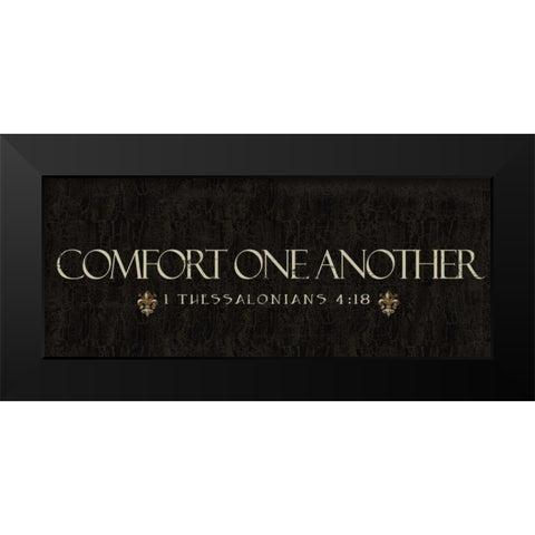 Comfort One Another Black Modern Wood Framed Art Print by Greene, Taylor