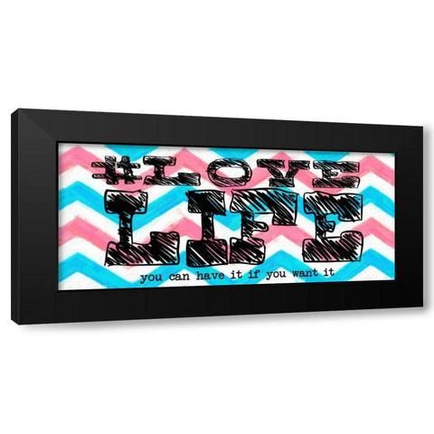 Love life Panel Black Modern Wood Framed Art Print with Double Matting by Greene, Taylor