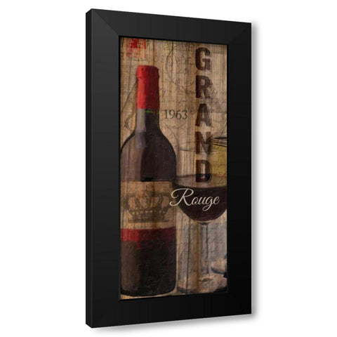Grand Rouge Black Modern Wood Framed Art Print with Double Matting by Greene, Taylor