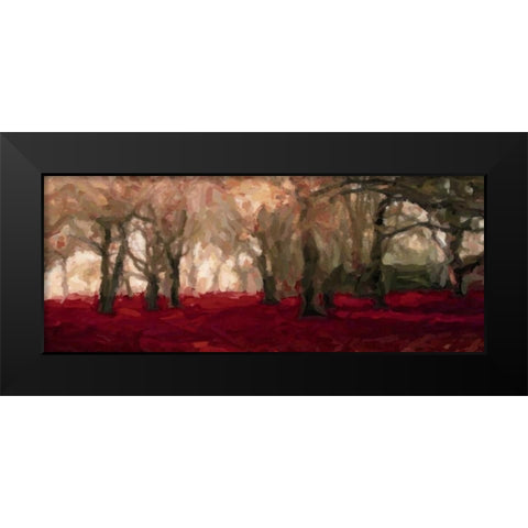 Crimson Panorama Black Modern Wood Framed Art Print by Greene, Taylor