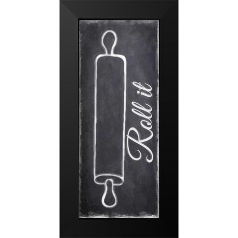 Roll It Black Modern Wood Framed Art Print by Greene, Taylor