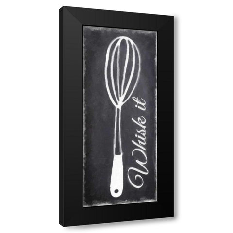 Whisk It Black Modern Wood Framed Art Print with Double Matting by Greene, Taylor