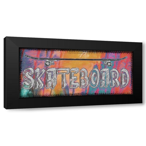 Skateboard Black Modern Wood Framed Art Print with Double Matting by Greene, Taylor