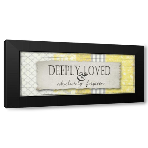 Deeply Loved Black Modern Wood Framed Art Print by Greene, Taylor