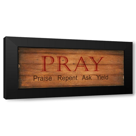 Pray Black Modern Wood Framed Art Print with Double Matting by Greene, Taylor