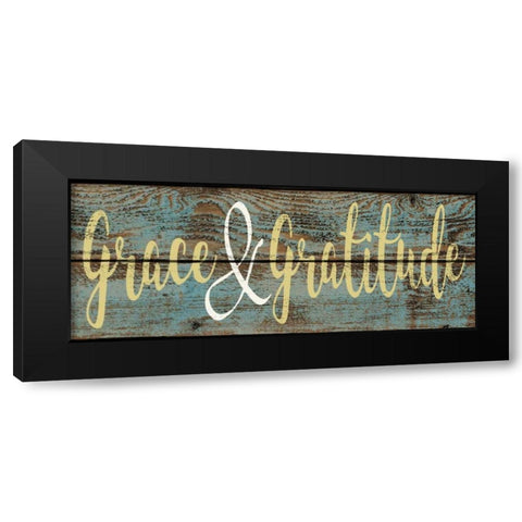 Grace And Gratitude Black Modern Wood Framed Art Print with Double Matting by Greene, Taylor