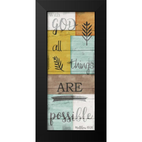 With God Black Modern Wood Framed Art Print by Greene, Taylor