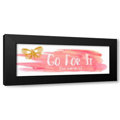 Go For It Black Modern Wood Framed Art Print by Greene, Taylor