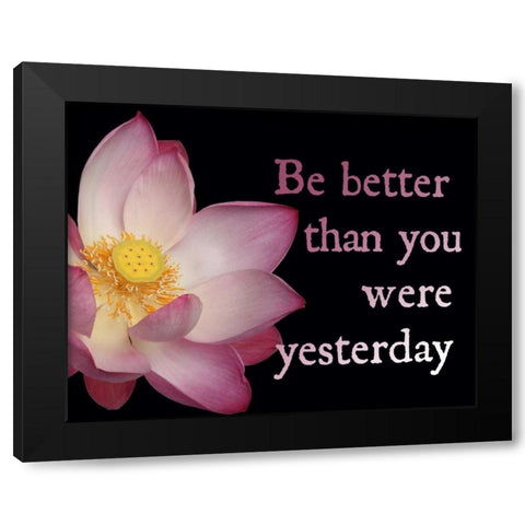Be Better Black Modern Wood Framed Art Print with Double Matting by Greene, Taylor