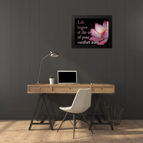 Life Begins Black Modern Wood Framed Art Print by Greene, Taylor