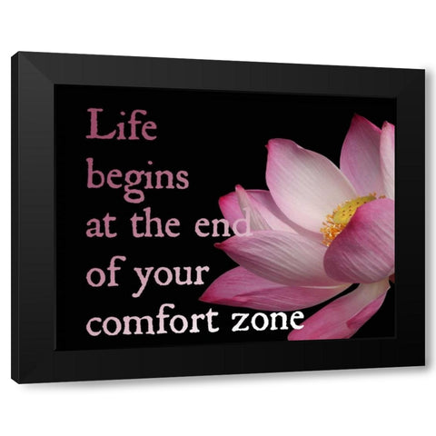 Life Begins Black Modern Wood Framed Art Print with Double Matting by Greene, Taylor
