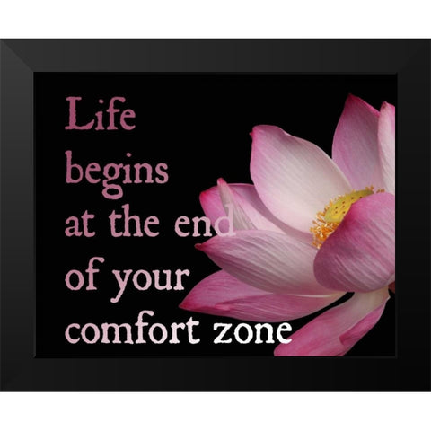 Life Begins Black Modern Wood Framed Art Print by Greene, Taylor