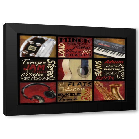 Jam 2 Black Modern Wood Framed Art Print with Double Matting by Greene, Taylor