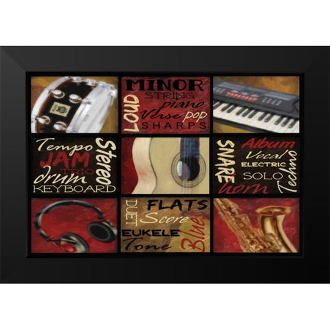 Jam 2 Black Modern Wood Framed Art Print by Greene, Taylor