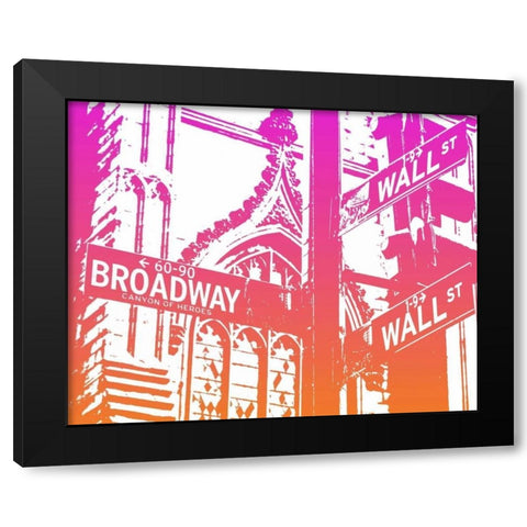 BROADWAY Black Modern Wood Framed Art Print with Double Matting by Greene, Taylor