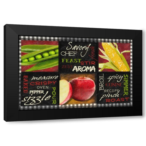 Kitchen Text Black Modern Wood Framed Art Print by Greene, Taylor