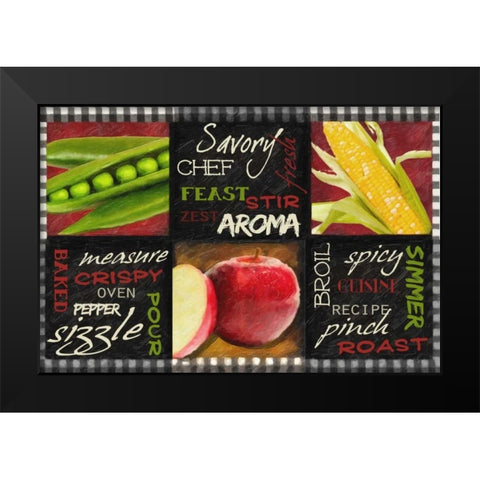 Kitchen Text Black Modern Wood Framed Art Print by Greene, Taylor