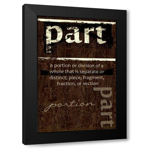 PART Black Modern Wood Framed Art Print with Double Matting by Greene, Taylor