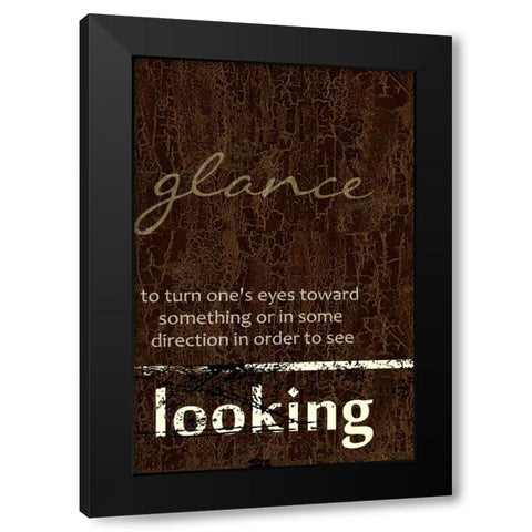 LOOKING Black Modern Wood Framed Art Print by Greene, Taylor