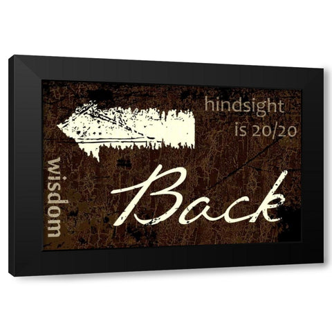 BACK Black Modern Wood Framed Art Print by Greene, Taylor