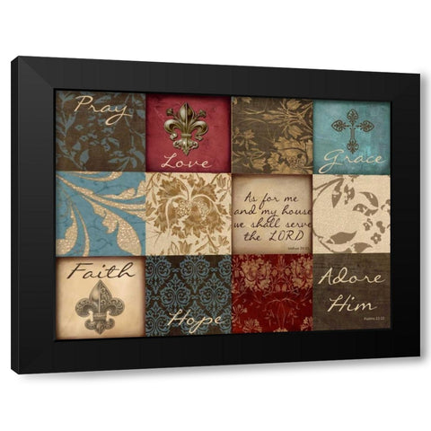 Faith12 Patch B Black Modern Wood Framed Art Print by Greene, Taylor
