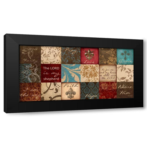 Faith18patch Black Modern Wood Framed Art Print by Greene, Taylor