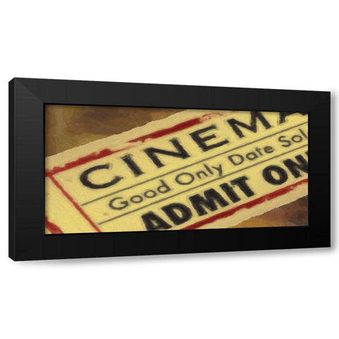 TICKET Black Modern Wood Framed Art Print with Double Matting by Greene, Taylor