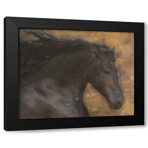 BLACK MARE Black Modern Wood Framed Art Print by Greene, Taylor
