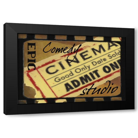 EPIC TICKET Black Modern Wood Framed Art Print with Double Matting by Greene, Taylor