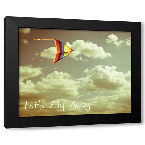 LETS FLY AWAY Black Modern Wood Framed Art Print with Double Matting by Greene, Taylor
