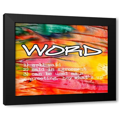 Word Black Modern Wood Framed Art Print by Greene, Taylor
