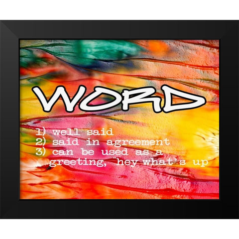Word Black Modern Wood Framed Art Print by Greene, Taylor