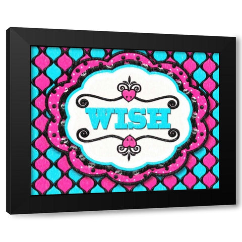 WISH Black Modern Wood Framed Art Print with Double Matting by Greene, Taylor