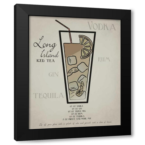 Long Island layered Black Modern Wood Framed Art Print by Greene, Taylor