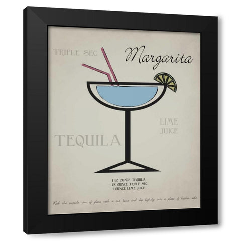 Margarita layered Black Modern Wood Framed Art Print with Double Matting by Greene, Taylor