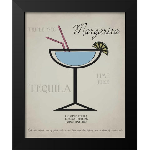 Margarita layered Black Modern Wood Framed Art Print by Greene, Taylor