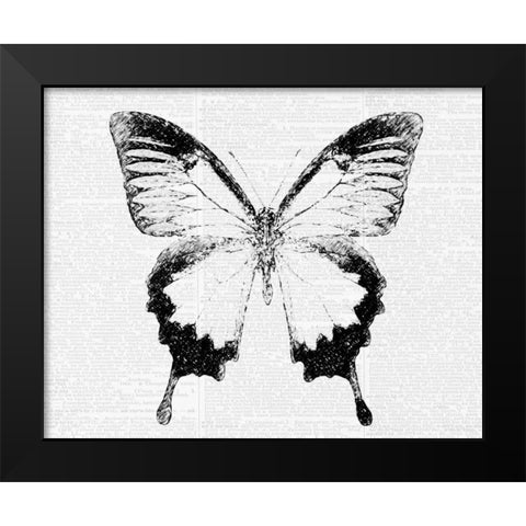 Butterfly 1 Black Modern Wood Framed Art Print by Greene, Taylor