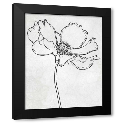 FLOWER 2 Black Modern Wood Framed Art Print by Greene, Taylor