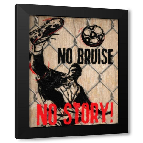 NO BRUISE Black Modern Wood Framed Art Print with Double Matting by Greene, Taylor